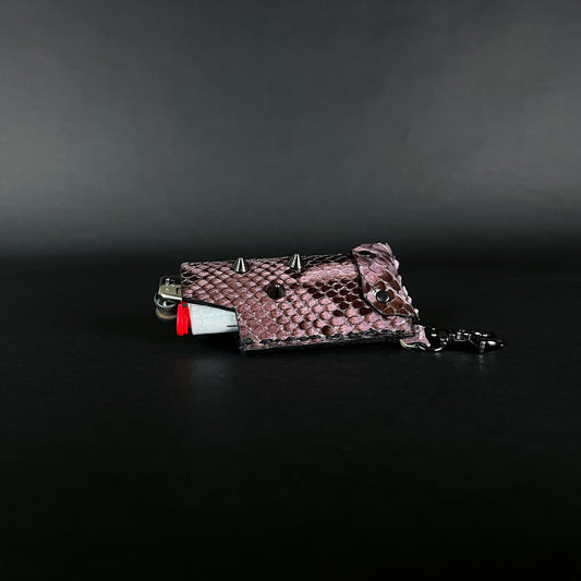 SWL-002 / Violet Pink Python Skin Lighter Case