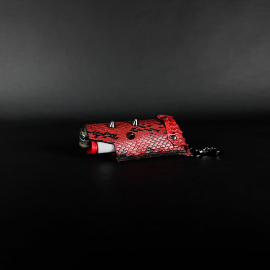 SWL-001 / Red Python Skin Lighter Case